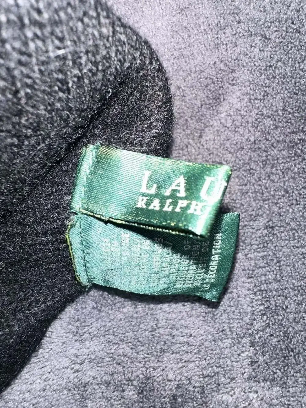 Lauren Ralph Lauren Black Wool Knit Fedora Hat with Braided Band